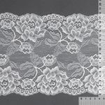 Кружево бельевое эластичное 180 мм / 25 м, L838, цв.004 сумрачно-белый, Kruzhevo