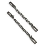 Вешалка-цепочка для одежды 70х5 мм, металл, титан цв.07-2, 10 шт, ГДЖ1514