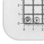 Кнопка пришивная металл ⌀7.0 мм серебро/никель, 12 шт, Pony