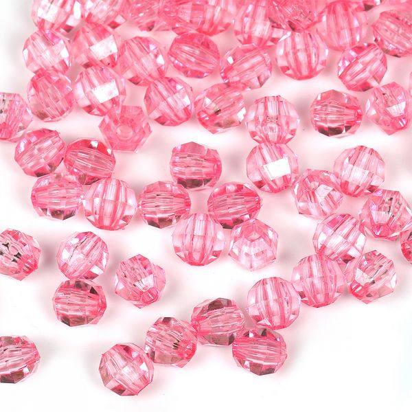 Бусины акрил ⌀10 мм, MG.3244-02, цв.02 розовый, 500 г, Magic4Hobby