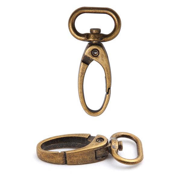 Карабин металл 15.0 мм (43х22 мм), бронза, ГУ12849, 4 шт