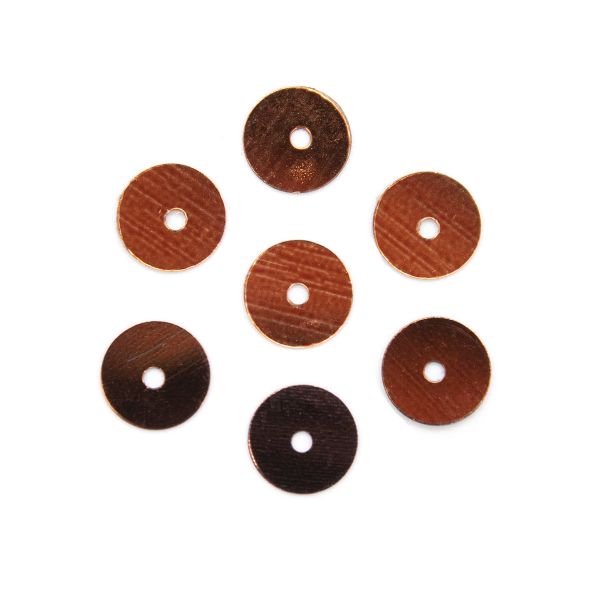 Пайетки плоские 6 мм, упак. 10 гр, Астра, 14 коричневый, уп.10 шт
