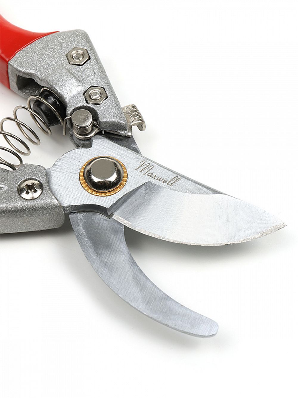 Секатор изогнутое лезвие 60/225 V8 ручки красный металл, Maxwell Garden