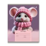 Тетрадь ученическая школьная, выборочный лак, A5 18 л. на скобе 65 г/м², белизна 100% 20 шт линия, 01453 Лапки в шапках, Светоч Т185