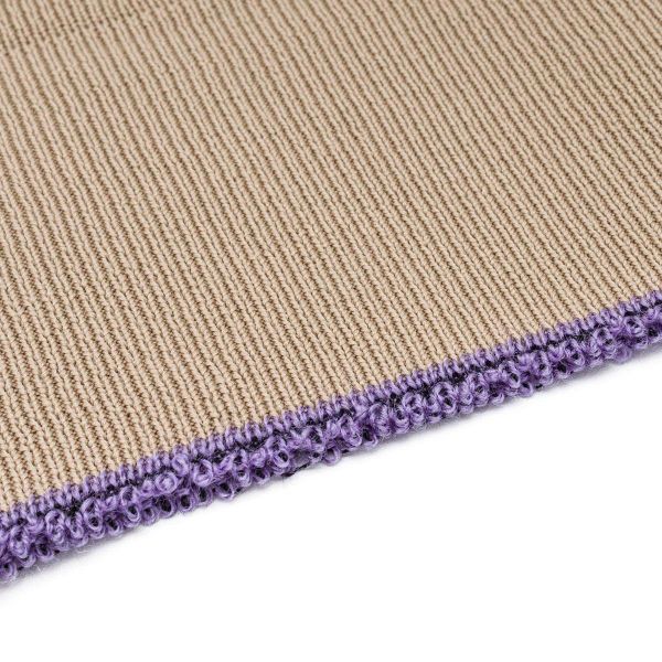 Подвяз средней плотности с полосками (100% полиэстер), 1*1, высота 14см (7см*2), длина 70-73см (8091/8003 бежевый с белыми полосками)