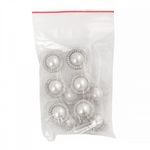 Пуговицы металлические на ножке 28L-18 мм, С-MP15 цв.серебро/перламутр, 10 шт