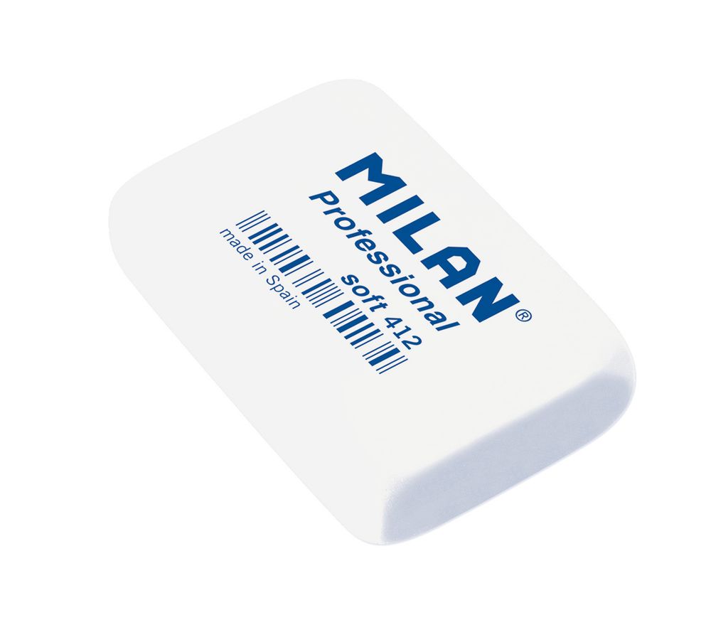 Ластик soft 412 5.1х3.5х1.3 см, 12 шт, мягкий CMM412CF, Milan
