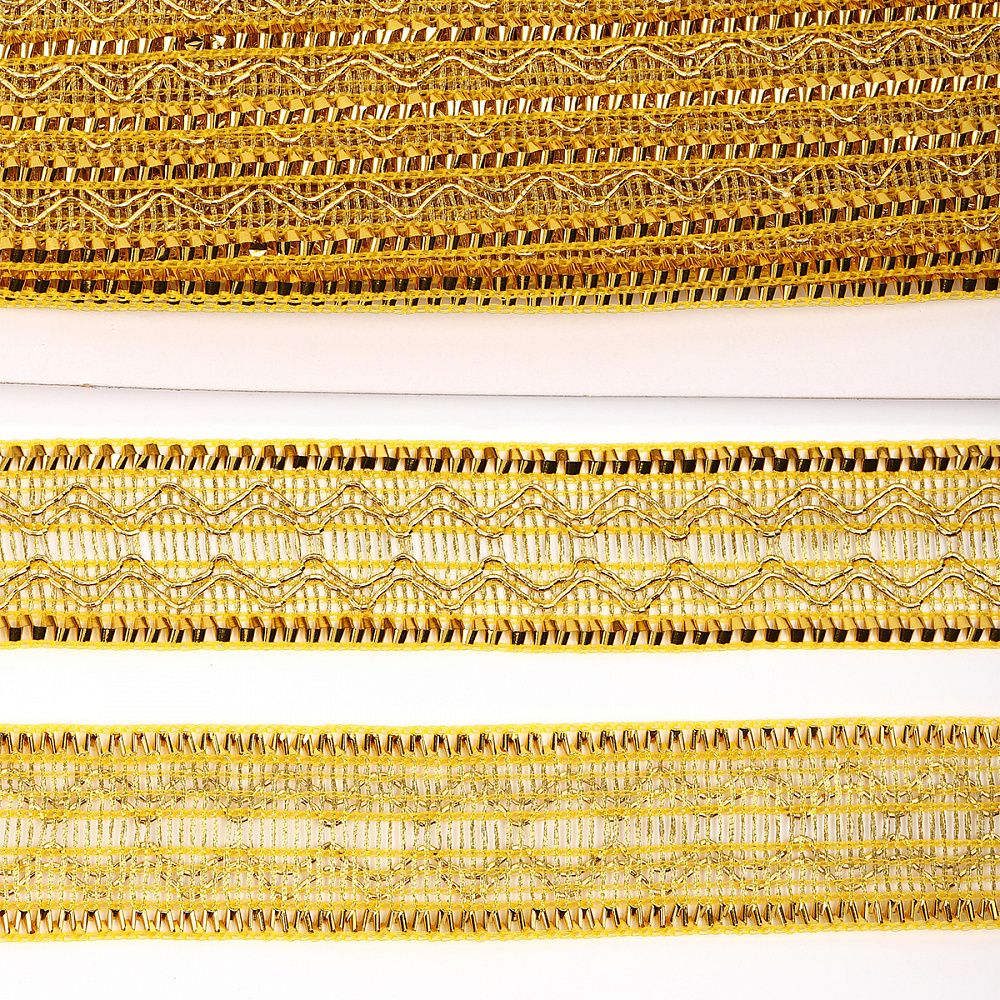 Тесьма отделочная 30 мм / 13.71 метров, TBY 911 цв.золото