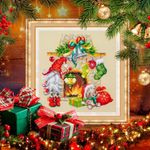 Набор для вышивания нитками Чудесная игла, В ожидании рождества 22х22 см