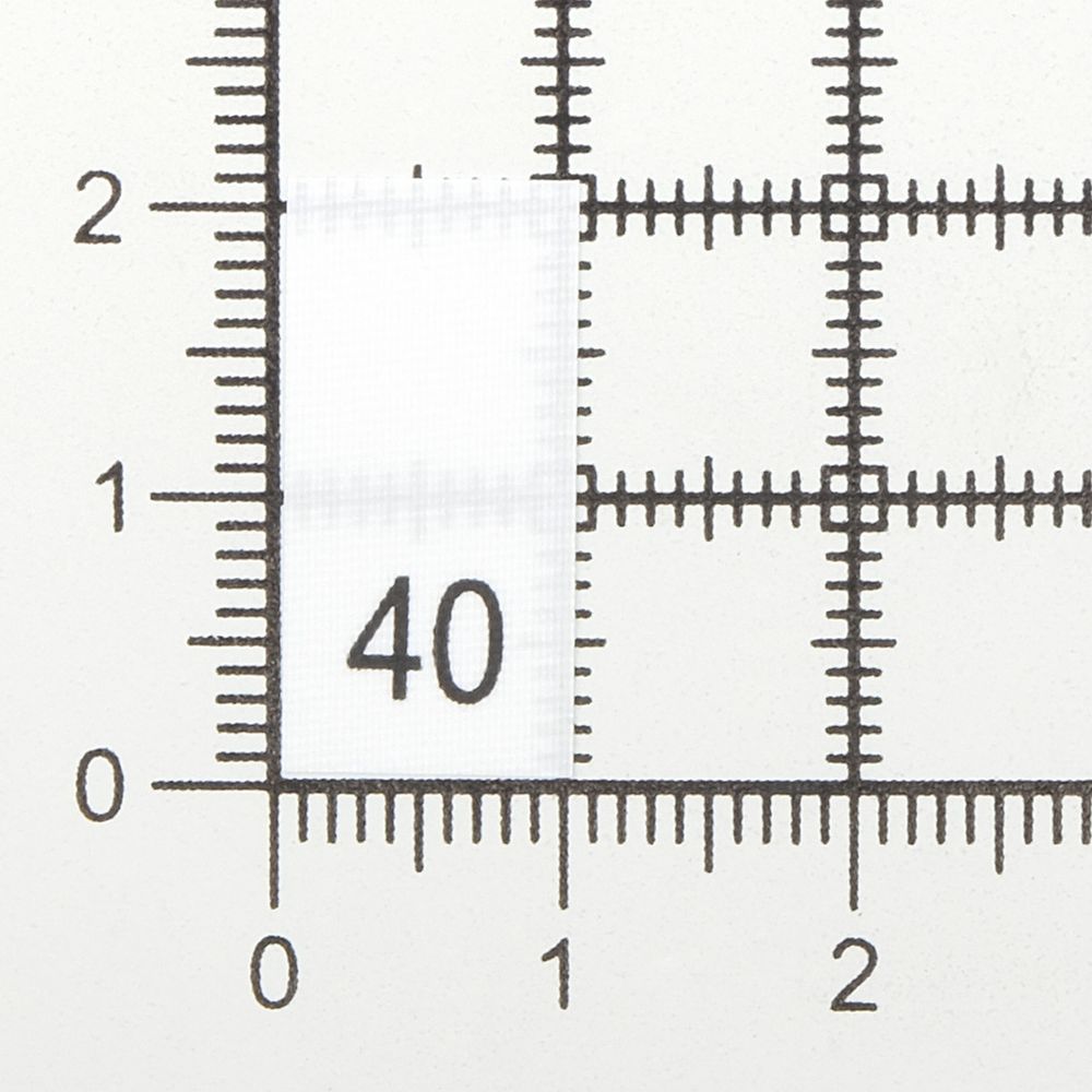 Этикетка-размерник, белый, 10х20 мм, 100 шт, 40