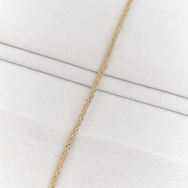 Шнур круглый джут 5.0 мм / 30 метров, 1-Н26 светлый, 23486