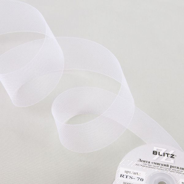 Регилин корсетный 70.0 мм / 15±0.5 метров, п/э, белый, Blitz RTS-70