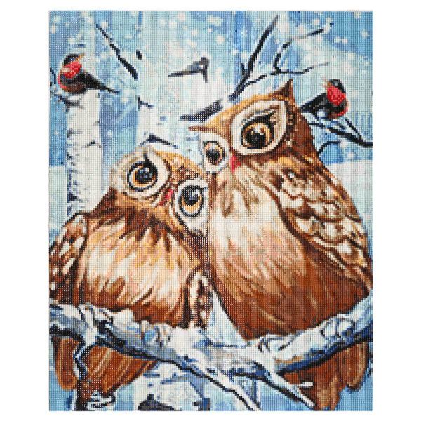 Алмазная (кристальная) мозаика Cristyle, Совы, 40х50см