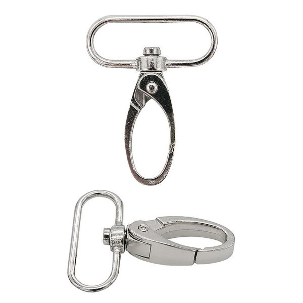 Карабин металл 32.0 мм (48х38 мм), цв.никель, 20 шт