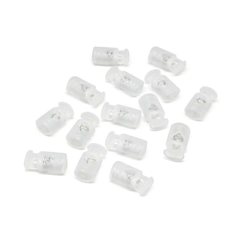 Фиксатор (зажим) для шнура пластик 1 отв., ⌀5.5 мм, 20х10 мм, цилиндр, прозрачный, 200 шт