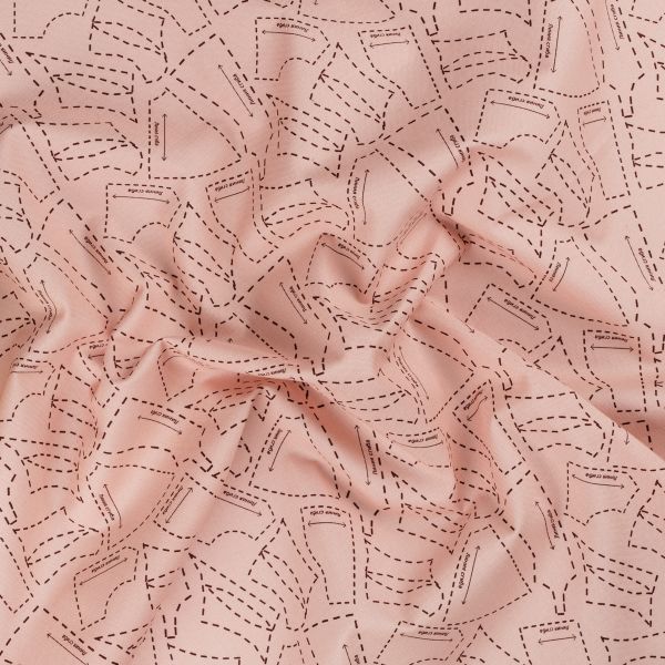 Ткань для пэчворка Peppy Век моды, отрез 50х55 см, 146 г/м², ВМ-05 розовый, Peppy