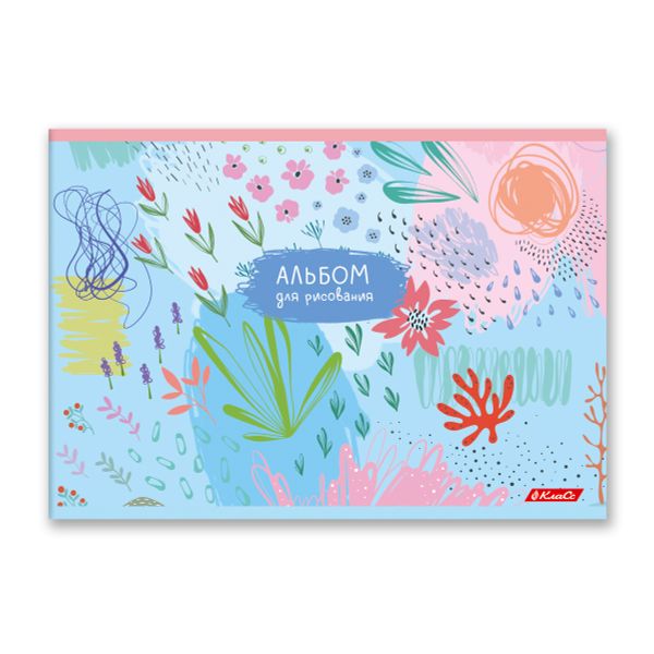 Альбом для рисования 100 г/м², A4 29х20.5 см, 32 л. на скобе, 5 шт, 000216 Цветочная фантазия, Светоч 32АЛСК4_0_3_9