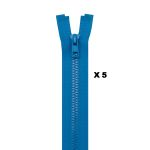 Молния трактор Arta Т6 (6 мм) 1 зам., разъем., 40 см, (2076), A146 василек, НОВЫЙ МАТОВЫЙ ЗАМОК, уп.5 штук