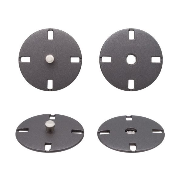 Кнопка пришивная металл ⌀23.0 мм, 10 шт, матовый никель, KN13