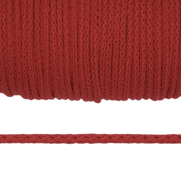 Шнур круглый х/б ⌀5.0 мм / 100 метров, 04 красный