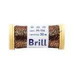 Мулине Gamma металлик M 5 мотков по 50 метров, M-114 черный/под золото, Gamma BRILL