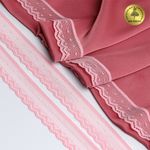 Кружево эластичное (стрейч) 25 мм, 8028, цв.F134 розовый уп.50м, Kruzhevo