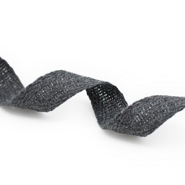 Тесьма (лента) киперная (100% х/б) 15 мм / 25 метров, рис.9758, 16 т.серый, С3863Г17