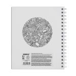 Тетрадь общая с пластиковой обложкой, 500 мкр, тиснение серебряной фольгой, A5+ 96 л. на гребне 65 г/м², белизна 100%, 4 шт, клетка, 000806 Рубиновая, Светоч ТЕТ96-001