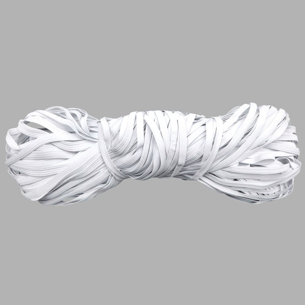 Резинка бельевая (стандартная) 8.0 мм / 100 метров, белый