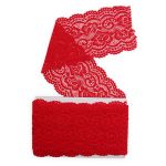 Кружево эластичное (стрейч) 100 мм / 3 метра, C820 красный