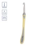 Крючок для вязания с прорезиненной ручкой ⌀6.0 мм, 14.5 см, алюминий c покрытием, Gamma RHT