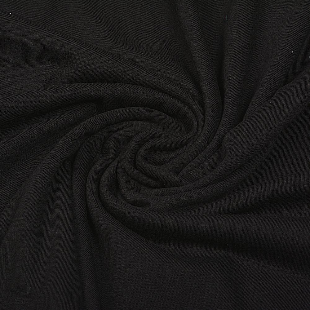 Кулирка гладкокрашеная 145 г/м², 100+100 см, в нарезке, цв. черный, 6м /TOS/