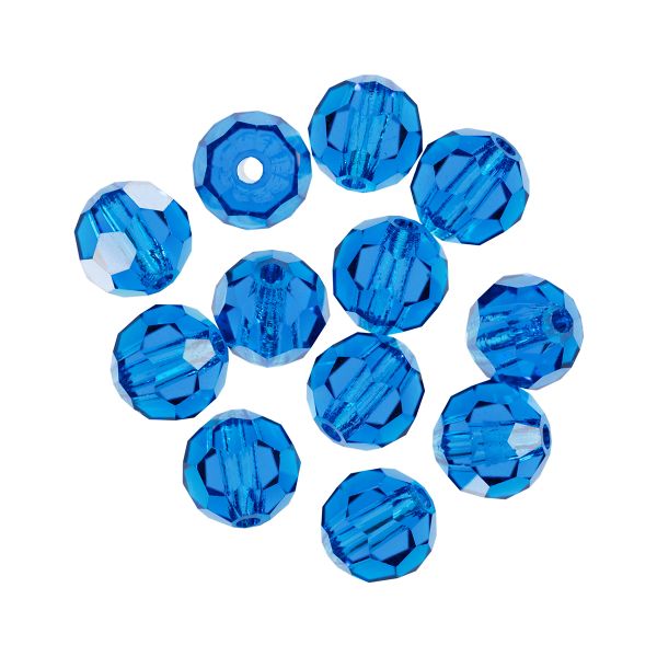 Бусины стекло ⌀6 мм, 12 шт, синий/cap.blue, Preciosa 451-19-602