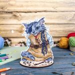 Набор для вышивания нитками МП Студия, на пластиковой канве Кот Базилио 14х10см