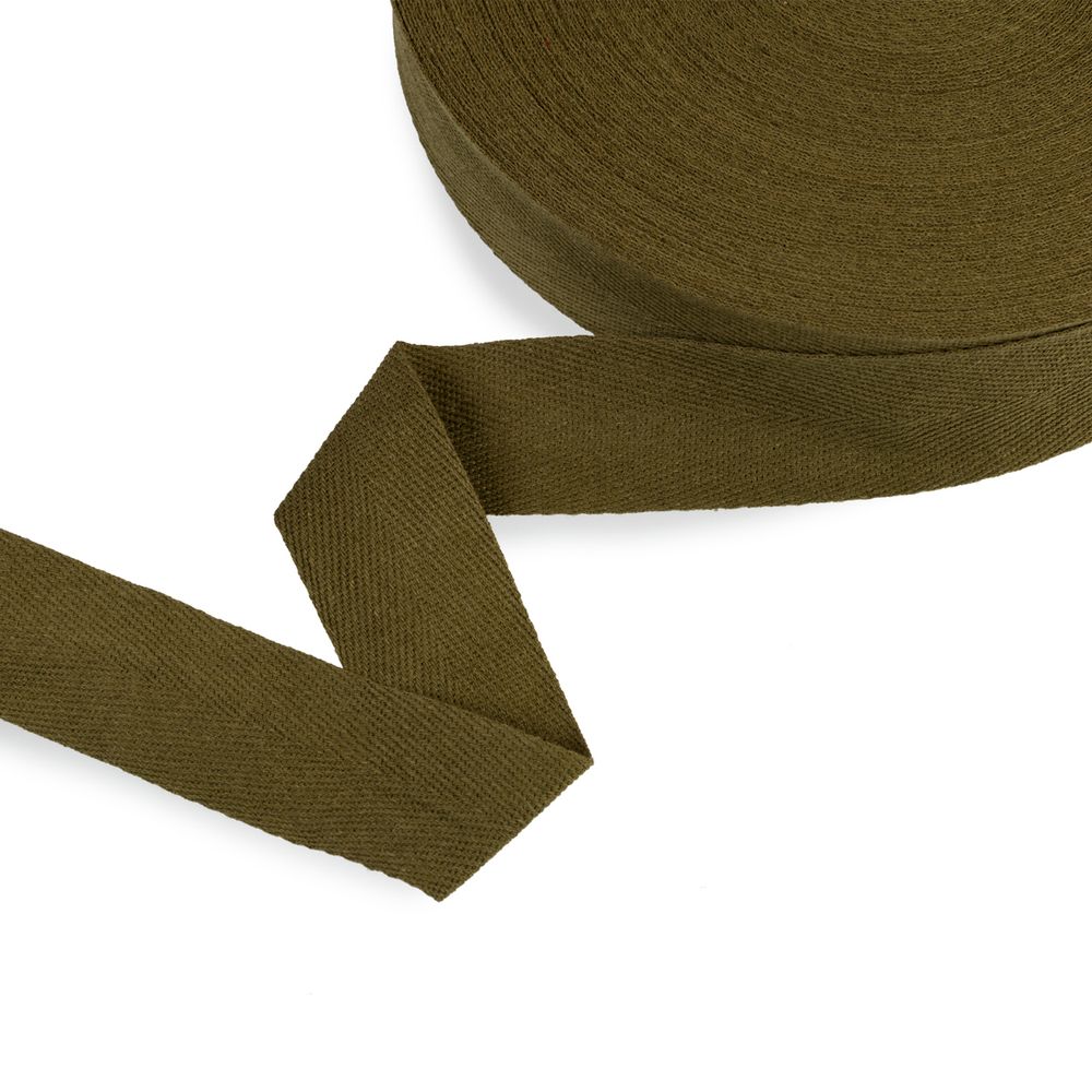 Тесьма (лента) киперная (100 х/б) 35 мм / 50 метров, хаки/khaki, Gamma TCT-35