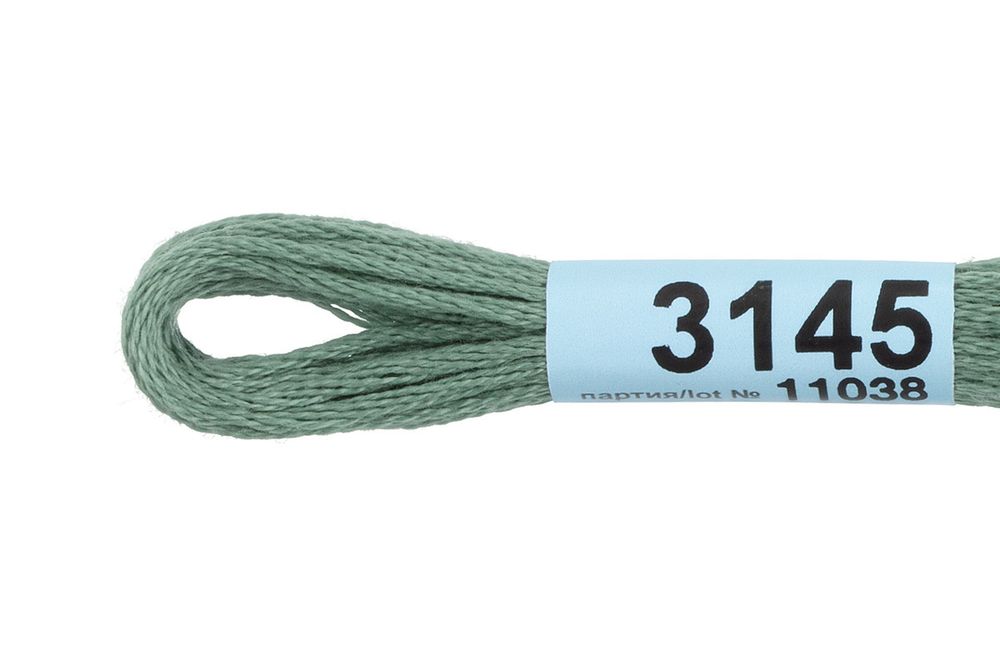 Мулине Gamma 100% хлопок, цв.3145 гр.серый, 24 мотка по 8 метров