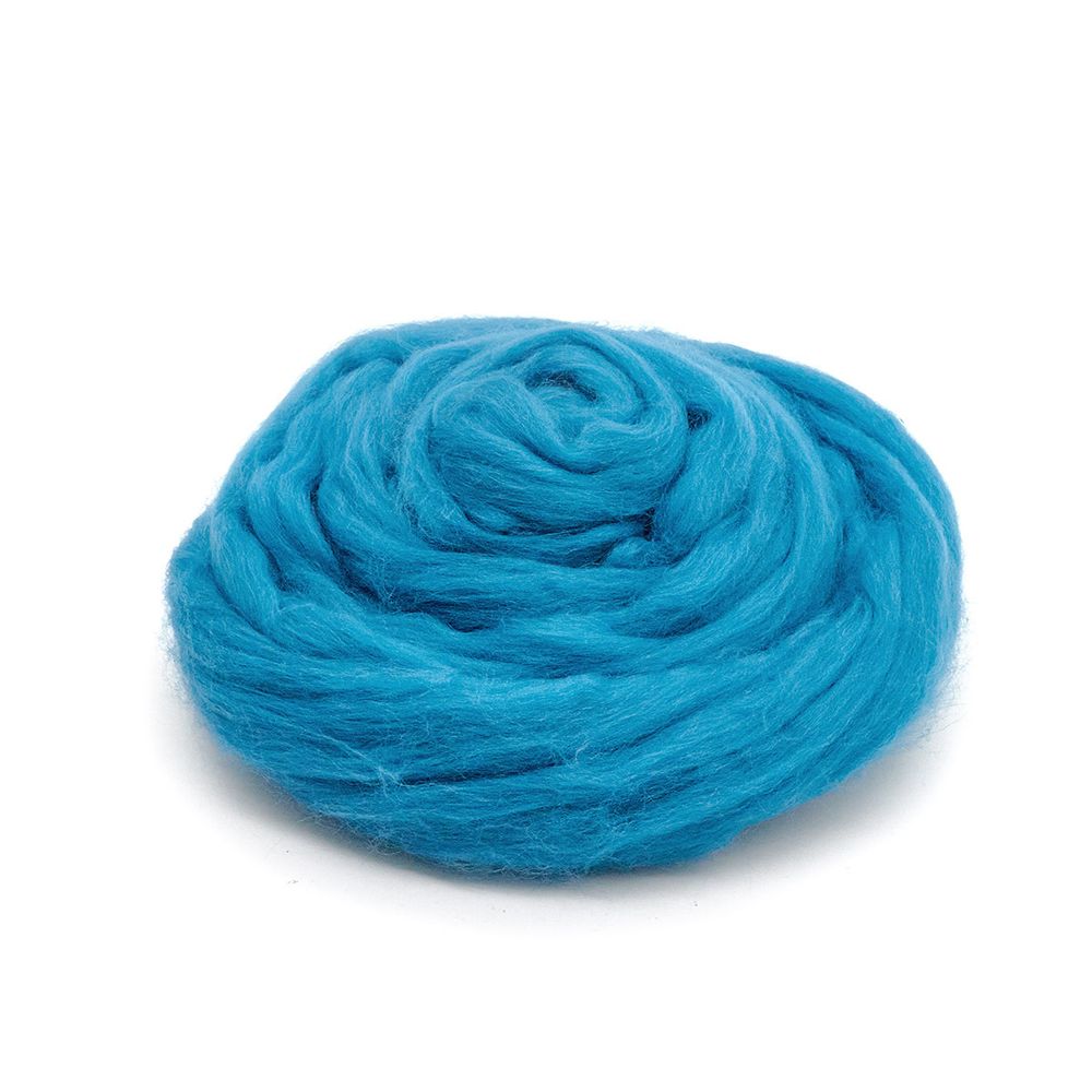 Шерсть для валяния Троицкая тонкая 1х100 г (до 23 мкр), 1178 св. морская волна