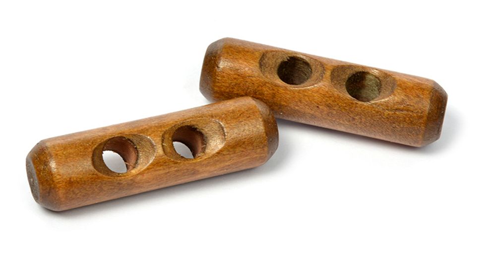 Пуговицы деревянные 2 прокола, 80L-51 мм, TYY BT.WD.046, цв.005 коричневый, 20 шт