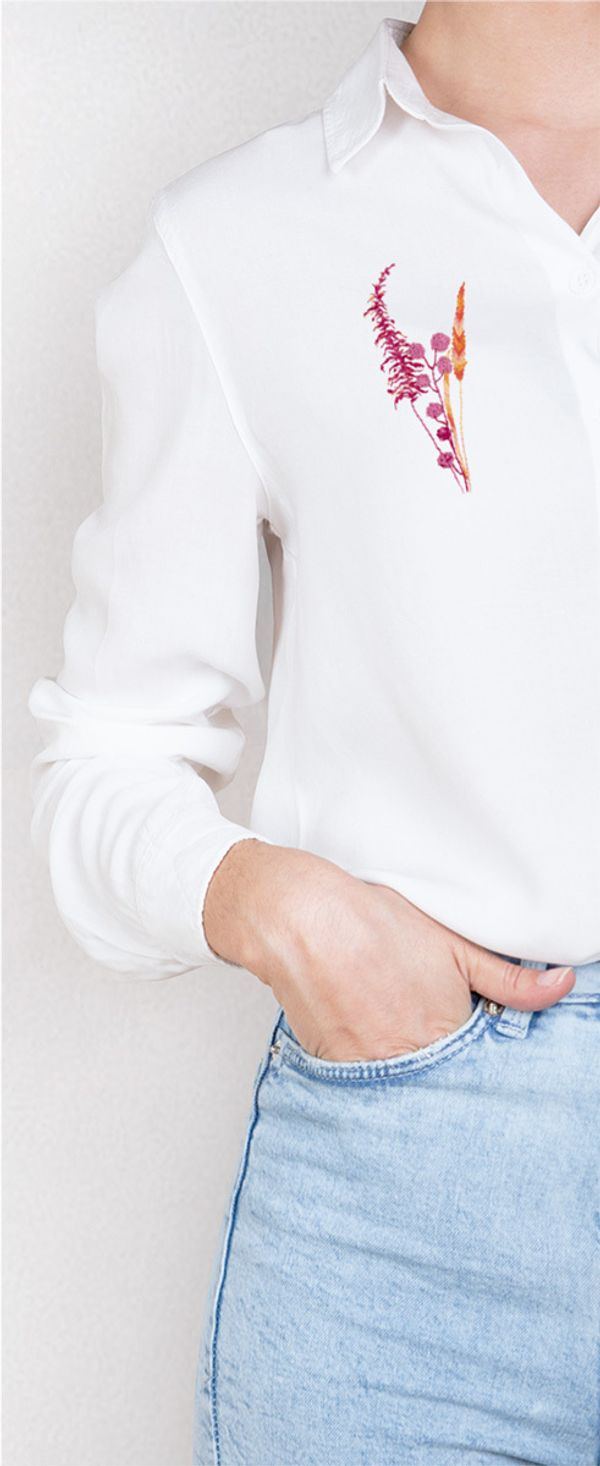 Набор для вышивания нитками Panna Живая картина JK-2284, Фантазийный букетик, 6х13.5 см