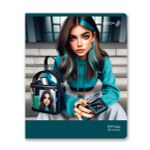 Тетрадь ученическая общая, A5 48 л. на скобе 65 г/м², белизна 100% 10 шт линия, 01535 Загадочный взгляд, Светоч Т206