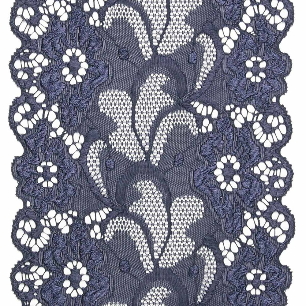 Кружево бельевое эластичное 150 мм / 13.72 м, цв. C147 т.синий