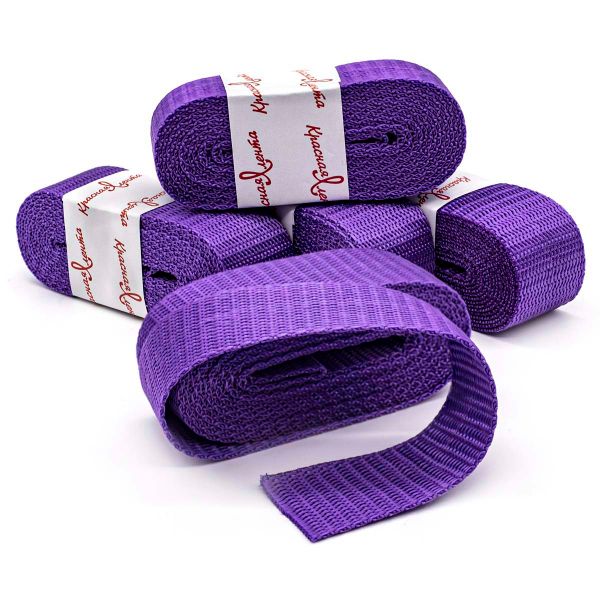 Стропа (ременная лента) 50 мм / 5х2.5 метра, толщ. 1.0 мм, [28 г/пог.м], 100% п/э, 19 фиолетовый