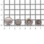 Кнопка Дельта (O-образная) ⌀15/15 мм, ≈72 шт, МЕТАЛЛ, чер.никель, NEW STAR