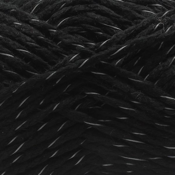Пряжа Astra Premium (Астра Премиум) Светлячок светоотражающая (Reflective) / уп.2 мот. по 100 г, 90м, 999 черный