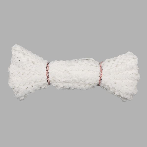 Тесьма вьюнчик 9 мм, 30м (белый), 30 м