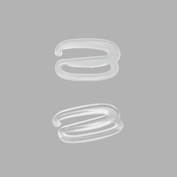 Крючки для бюстгальтера пластик 20.0 мм, 50 шт, прозрачный, Globus