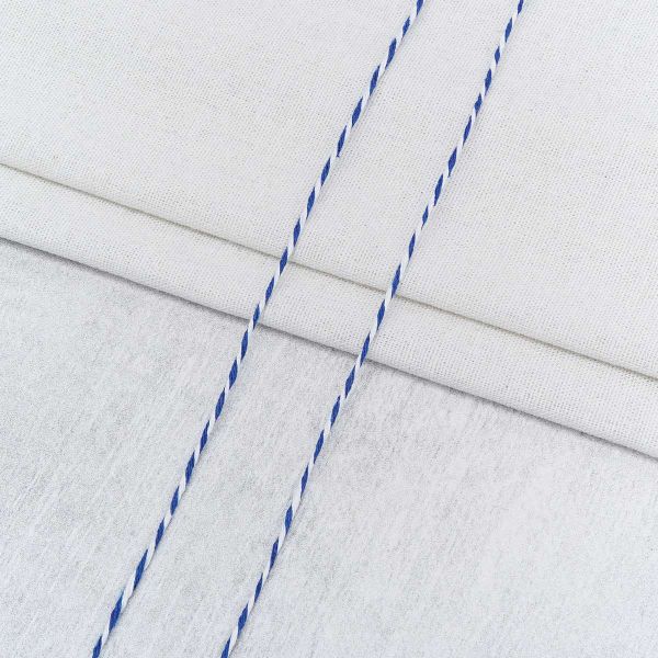 Шпагат х/б ⌀1.0 мм, / 100 метров, белый/синий