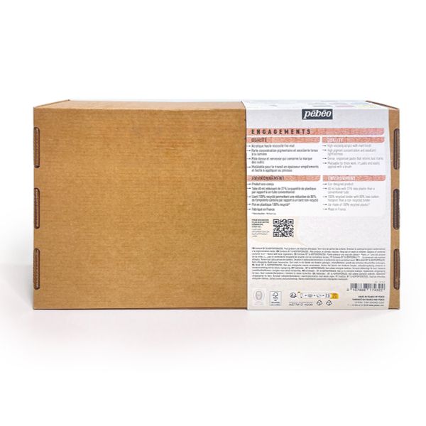 Краска акриловая Equipment Kit матовая 6 цв. по 60 мл, Pebeo, 817432