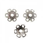 Шапочки для бусин цв. серебро 10мм, уп.50 шт