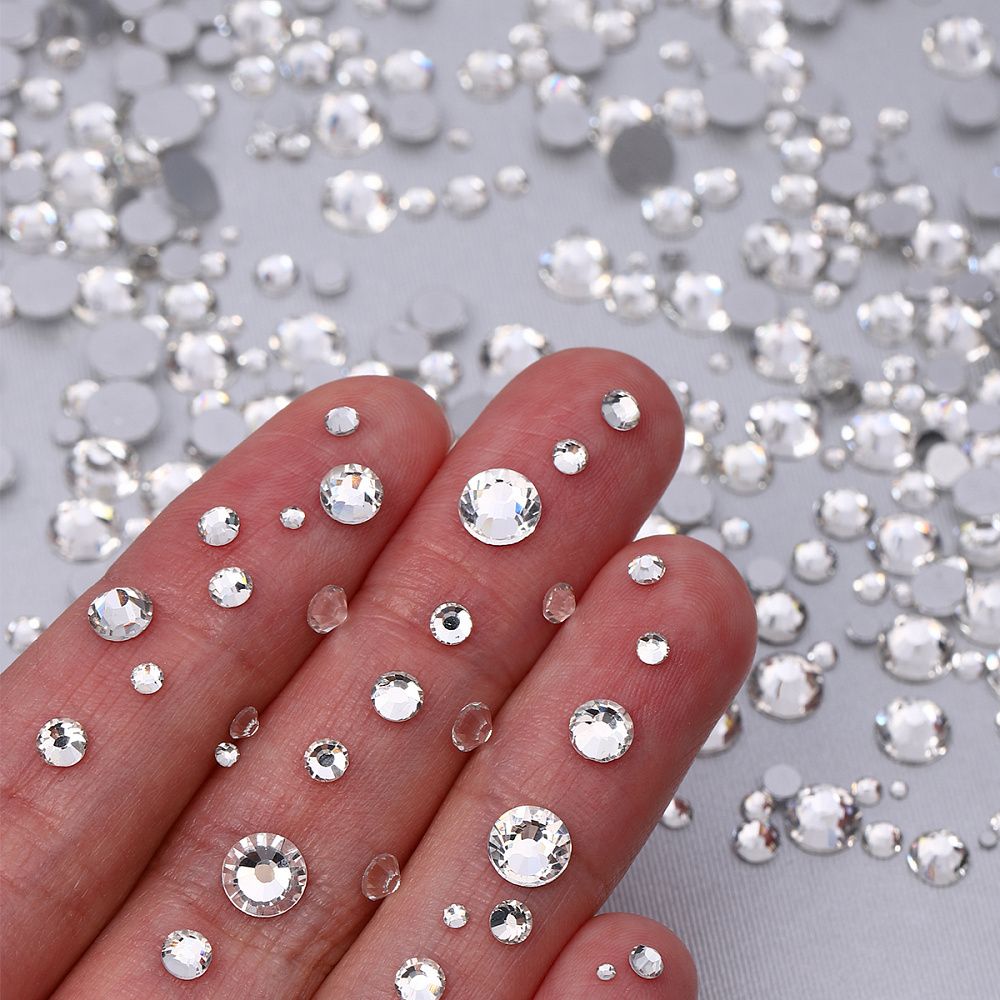 Стразы холодной фиксации TBY.MIX 1 цв.серебро уп.1000 шт